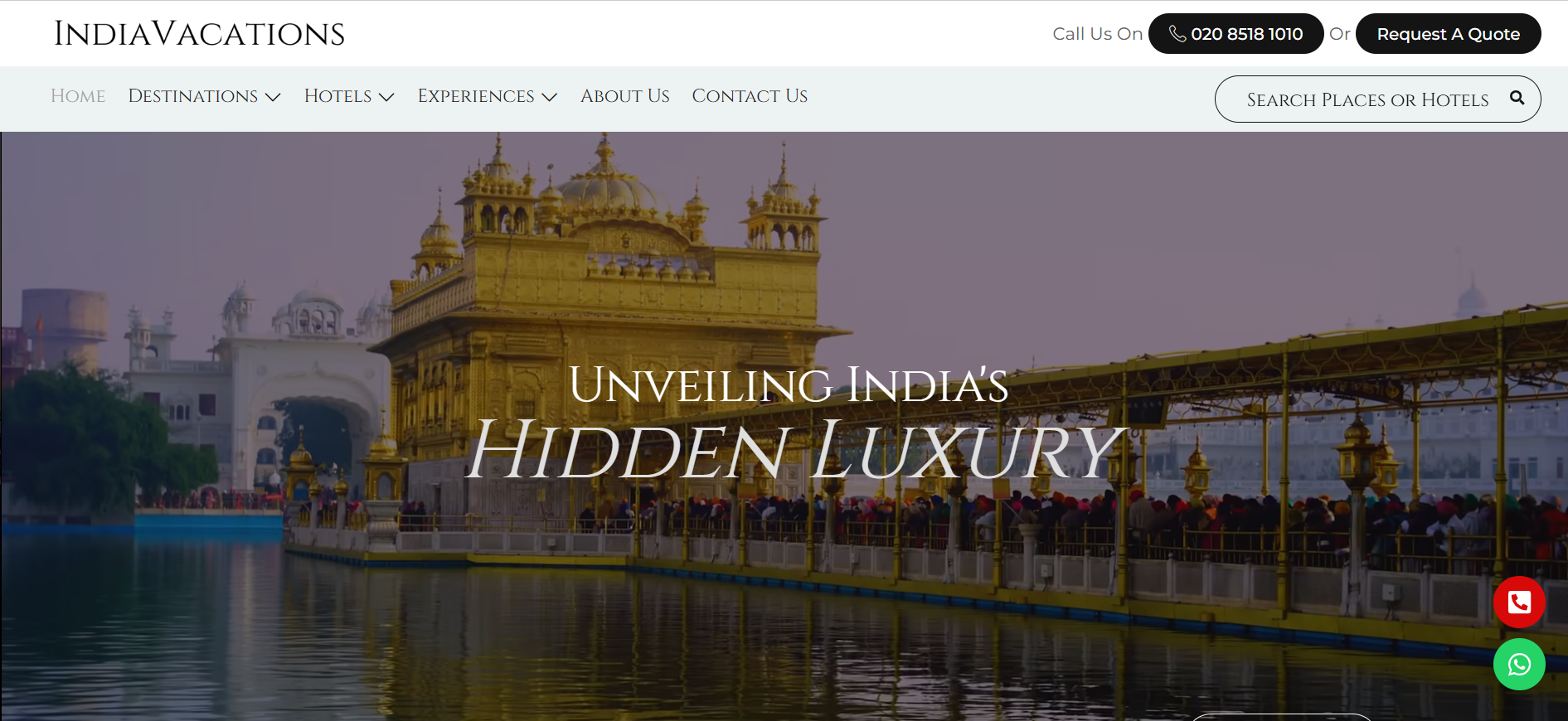 India Vacations – Website Revamp & SEO Optimization